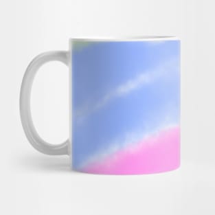 Blue pink green yellow watercolor abstract art Mug